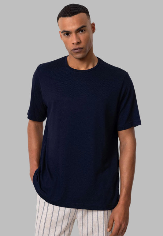 KOALA SYDNEY Men's Navy Blue Regular Fit Crew Neck T-Shirt