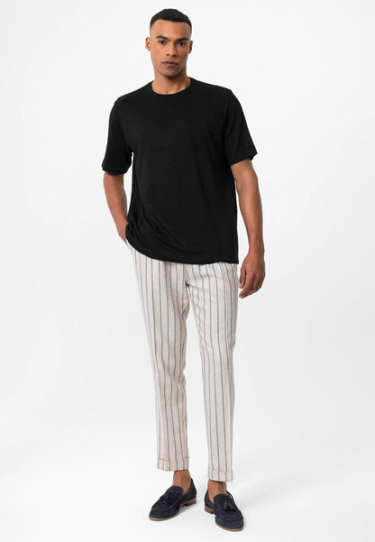 Men's Black Regular Fit Crew Neck T-Shirt