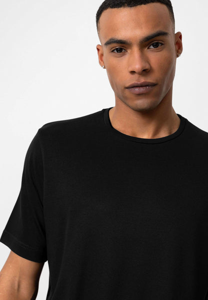 Men's Black Regular Fit Crew Neck T-Shirt
