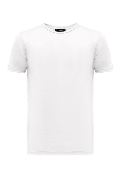 Men's Ecru Crew Neck Slim Fit T-Shirt