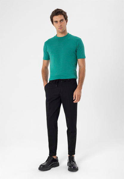 KOALA SYDNEY Men's Duck Green Crew Neck Slim Fit T-Shirt