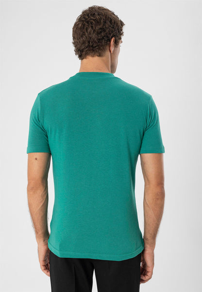 KOALA SYDNEY Men's Duck Green Crew Neck Slim Fit T-Shirt