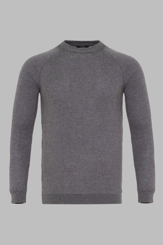 KOALA SYDNEY Men's Smoked Crew Neck Slim Fit Knitwear Sweater