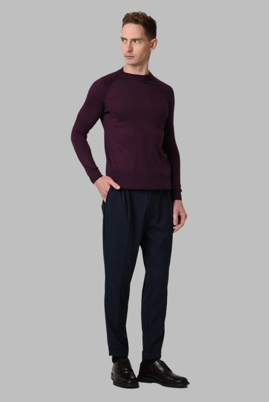KOALA SYDNEY Men's Damson Crew Neck Slim Fit Knitwear Sweater