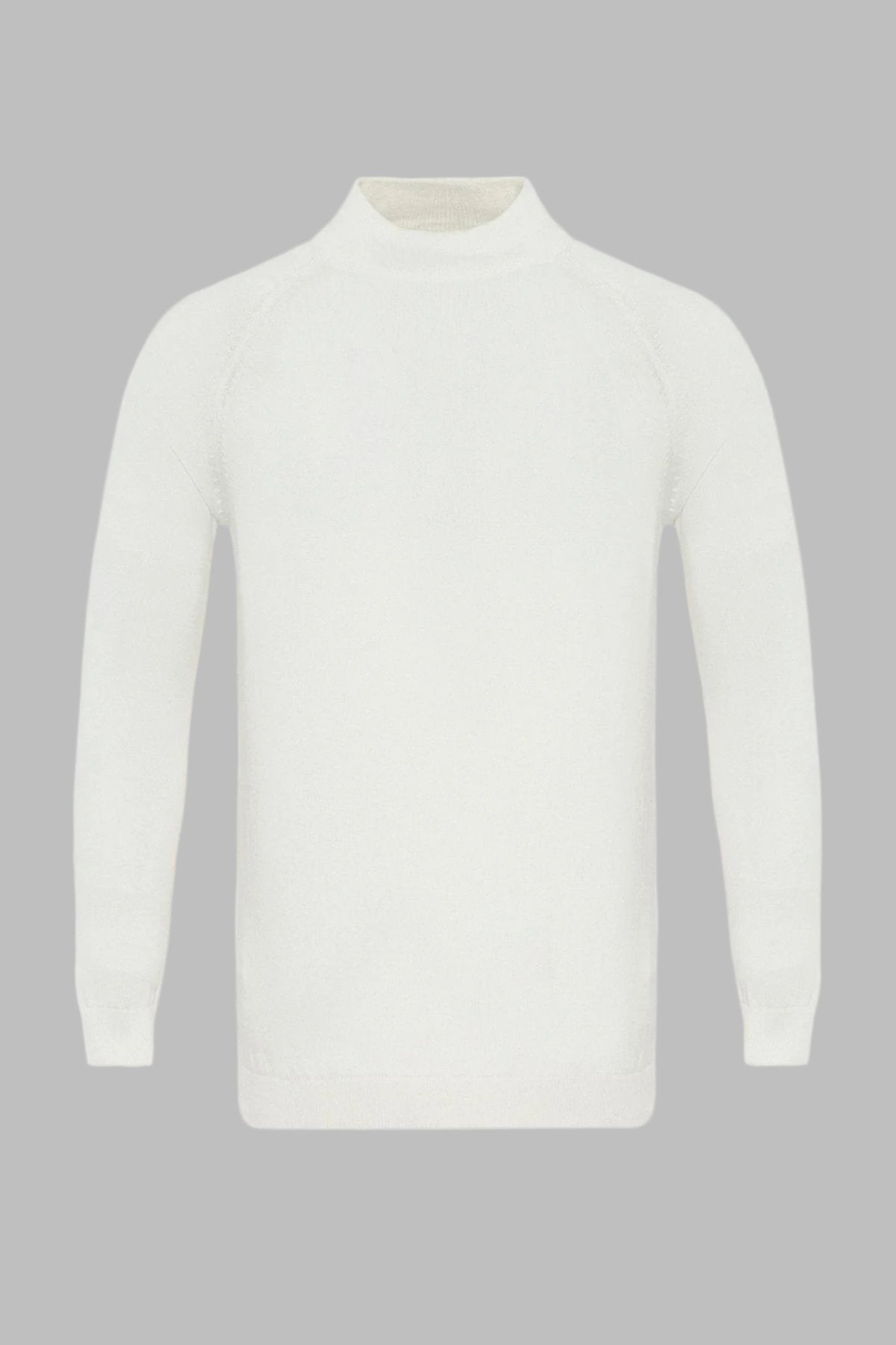 KOALA SYDNEY Men's Ecru Crew Neck Slim Fit Knitwear Sweater
