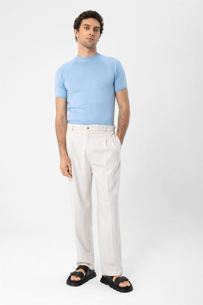 KOALA SYDNEY  Men's Baby Blue Crew Neck Knitwear T-Shirt -