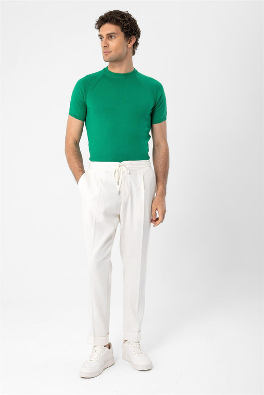 KOALA SYDNEY Men's Green Crew Neck Knitwear T-Shirt