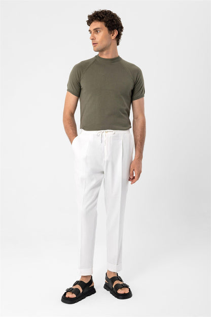 KOALA SYDNEY Men's Light Khaki Crew Neck Knitwear T-Shirt