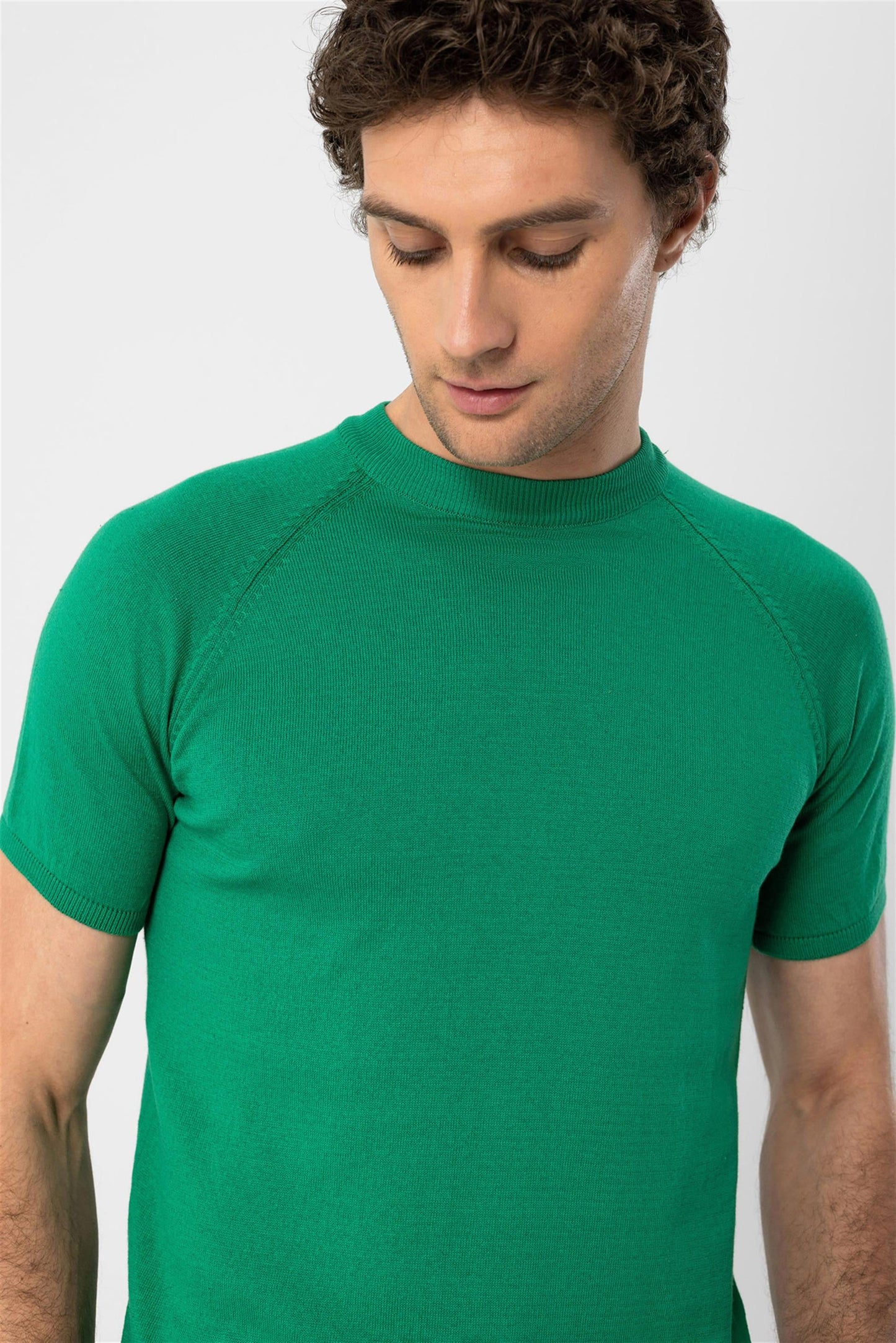 KOALA SYDNEY Men's Green Crew Neck Knitwear T-Shirt