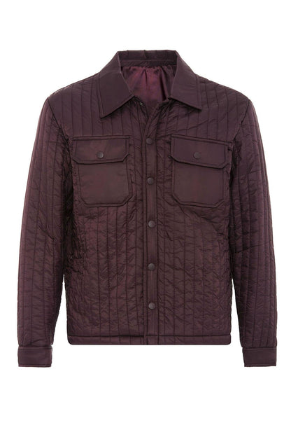 Burgundy Lightweight Quilted Men's Jacket