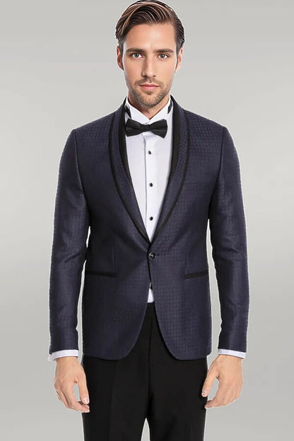 KOALA SYDNEY Burgundy Shawl Lapel Patterned Suit | Wessi