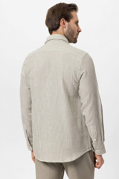 KOALA SYDNEY Men's Khaki Striped Shirt