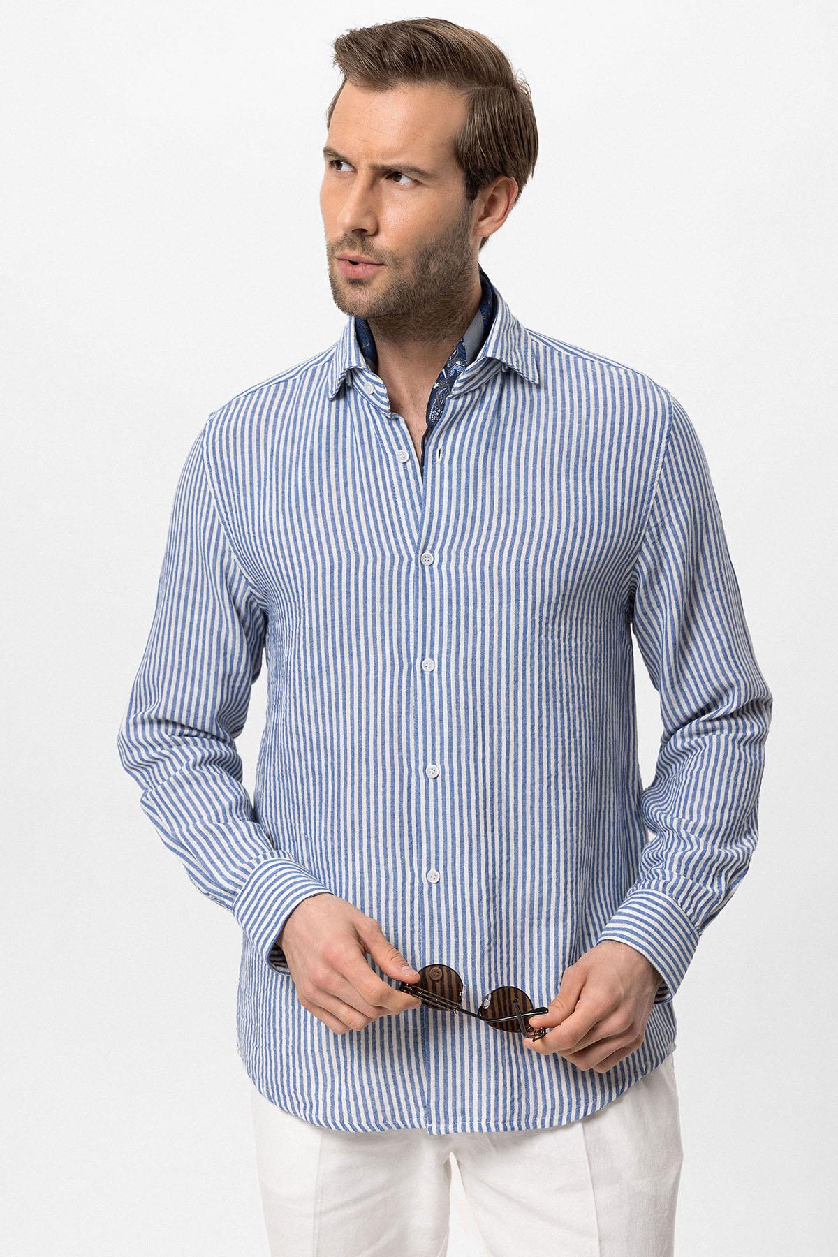 KOALA SYDNEY Men's Sax Striped Shirt