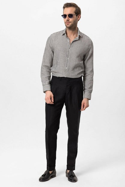 Men's Black Relaxed Fit Basic T-Shirt