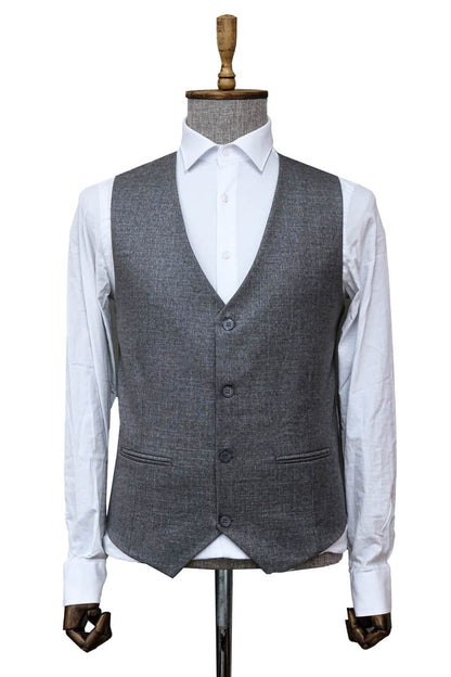 KOALA SYDNEY  Gray Jacket, Vest, White Shirt, Black Trousers, and Tie Combo - Modern Style