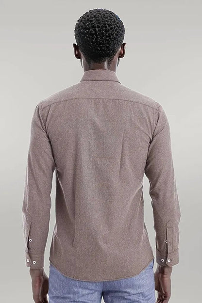 KOALA SYDNEY  Patterned Wool Dark Brown Shirt