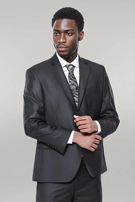 Dark Grey 4 Drop Regular Suit |