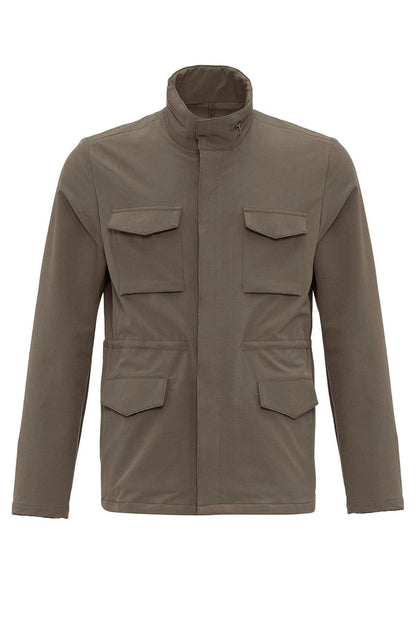 KOALA SYDNEY Men's Khaki Stand Collar Safari Jacket