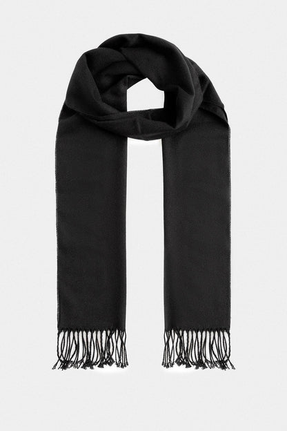 Men's Black Textured Scarf