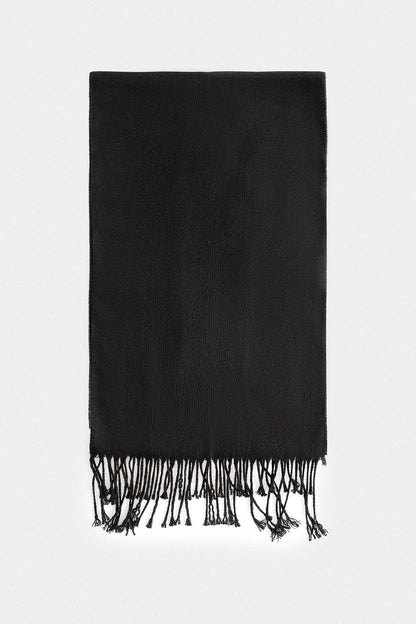 Men's Black Textured Scarf