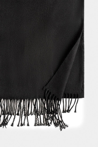 Men's Black Textured Scarf