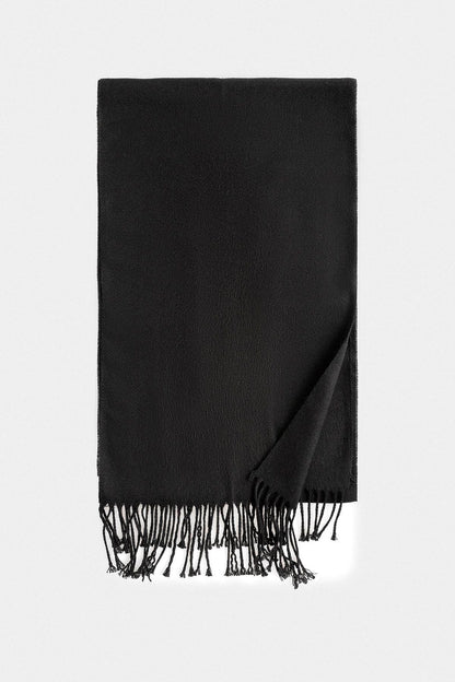 Men's Black Textured Scarf