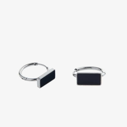 KOALA SYDNEY  Colorless Black Oil Drop Earrings