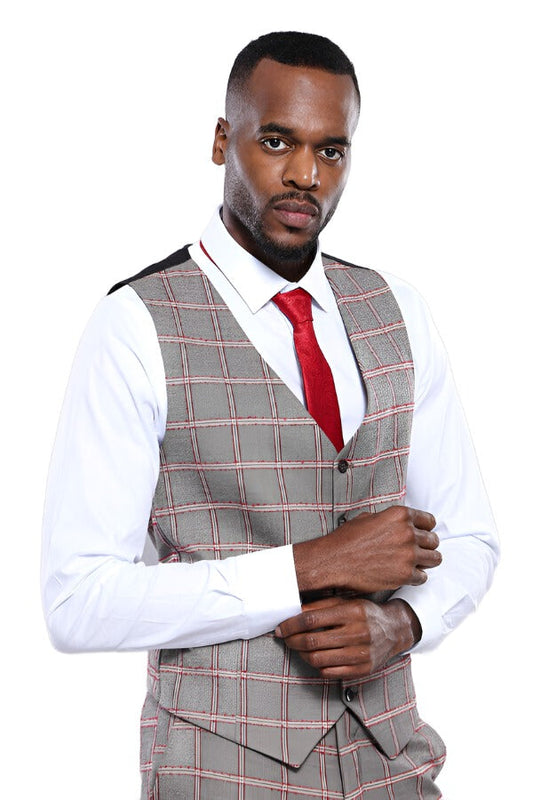 Plaid Grey Vest