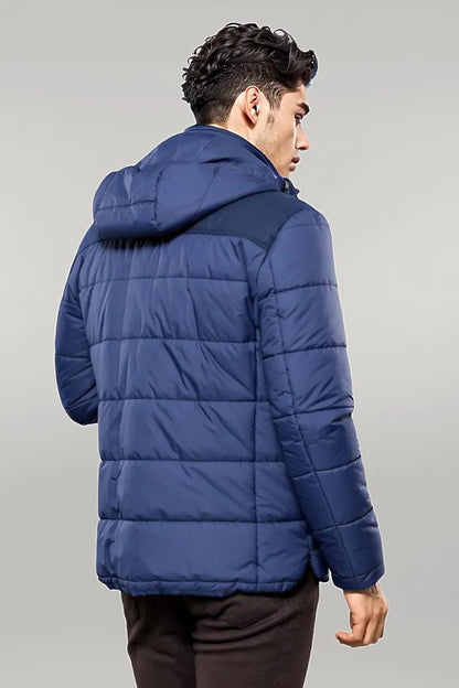 Puffer Navy Blue Men Coat