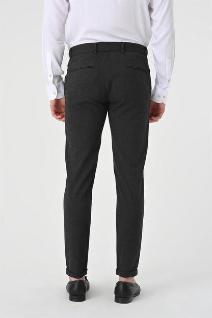 Men's Anthracite Slim Fit Accessory Trousers