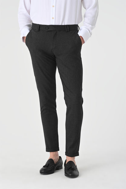 Men's Anthracite Slim Fit Accessory Trousers
