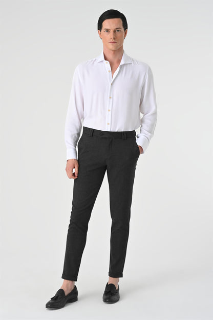 Men's Anthracite Slim Fit Accessory Trousers