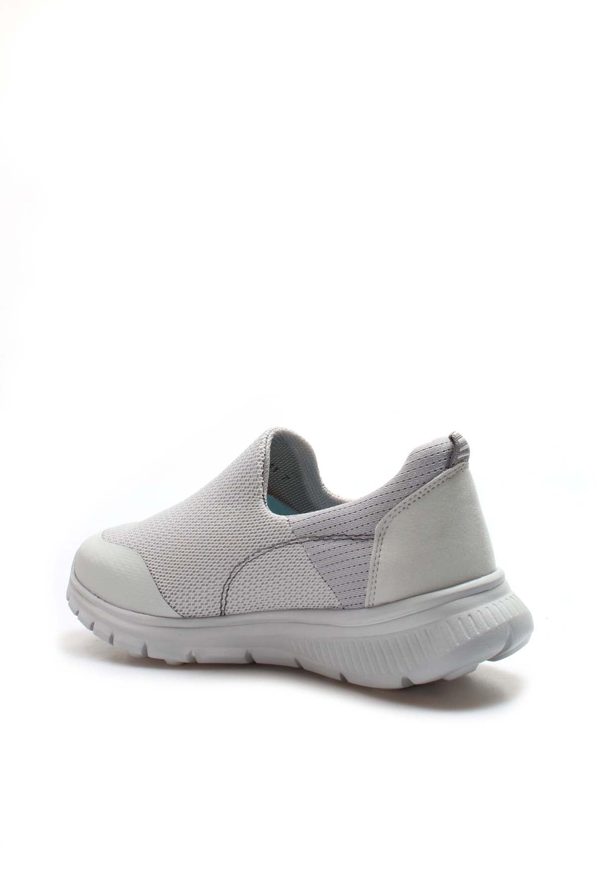 Men's Light Gray Slip-On Sneakers with Breathable Mesh Upper