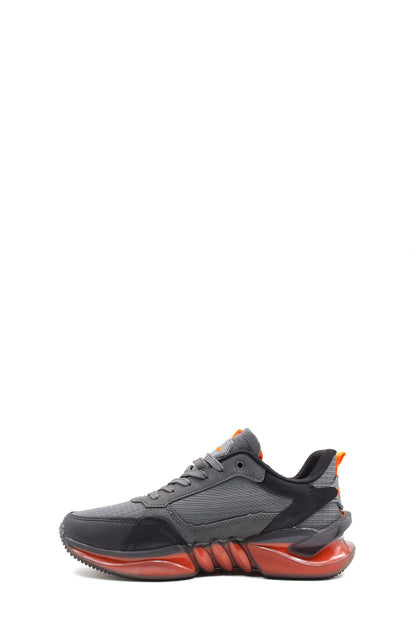 KOALA SYDNEY  Men's Grey and Orange Athletic Sneakers -
