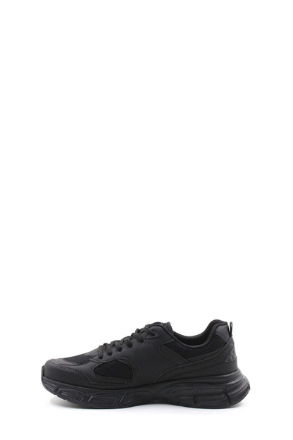 Men's All-Black Athletic Sneakers with Cushioned Sole