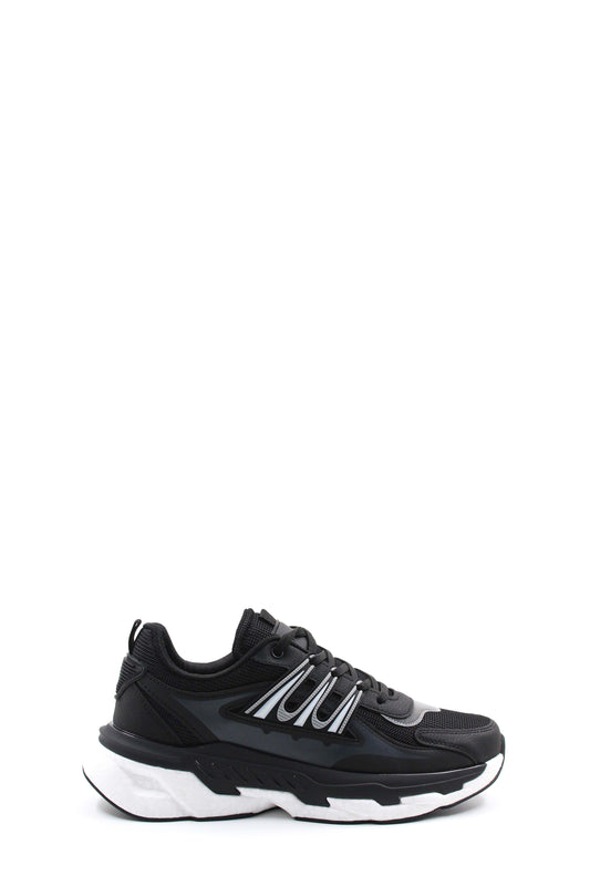 KOALA SYDNEY Men's Black Chunky Sneakers with White Sole