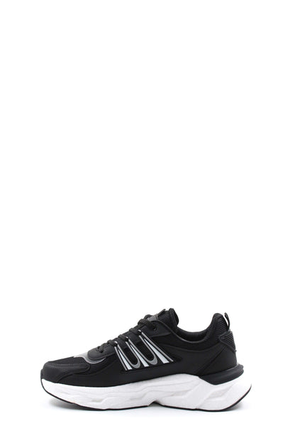 KOALA SYDNEY Men's Black Chunky Sneakers with White Sole