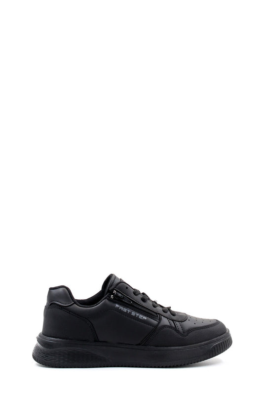 KOALA SYDNEY Men's Black Sporty Zip Sneakers