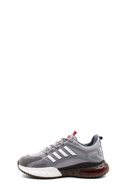 Men's Grey and White Athletic Running Sneakers