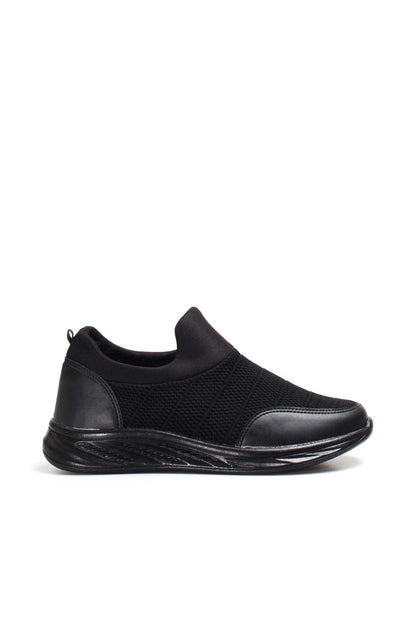 KOALA SYDNEY Men's Black Mesh Slip-On Sneakers with Cushioned Sole