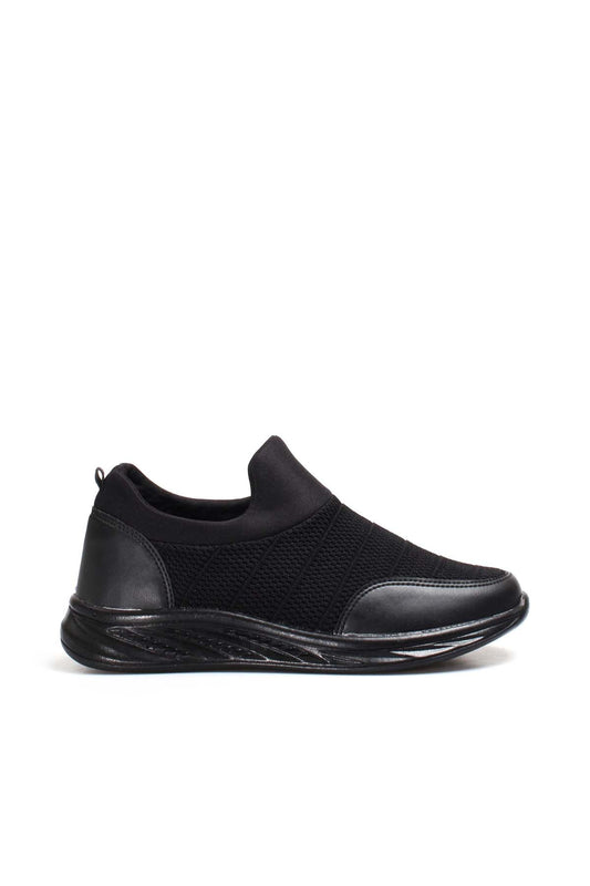 KOALA SYDNEY Men's Black Mesh Slip-On Sneakers with Cushioned Sole