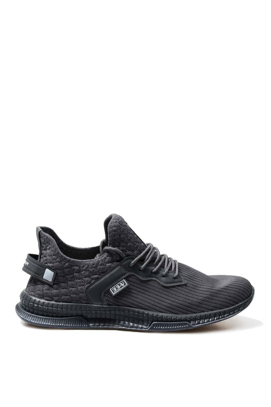 KOALA SYDNEY Men's Grey Lace-Up Athletic Mesh Sneakers