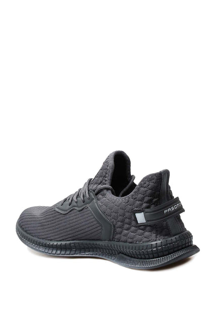 KOALA SYDNEY Men's Grey Lace-Up Athletic Mesh Sneakers