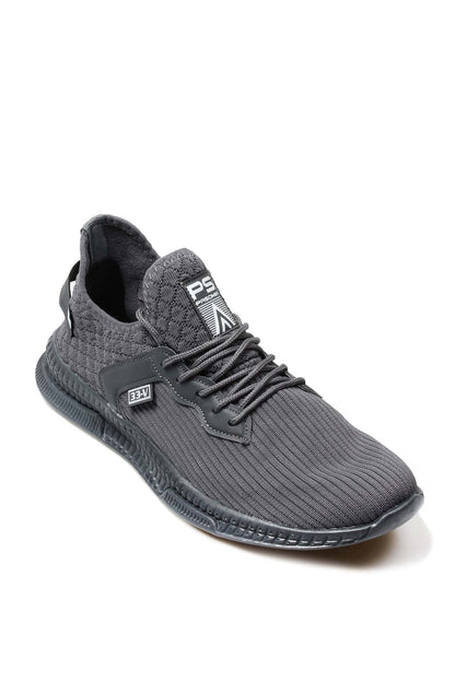 KOALA SYDNEY Men's Grey Lace-Up Athletic Mesh Sneakers