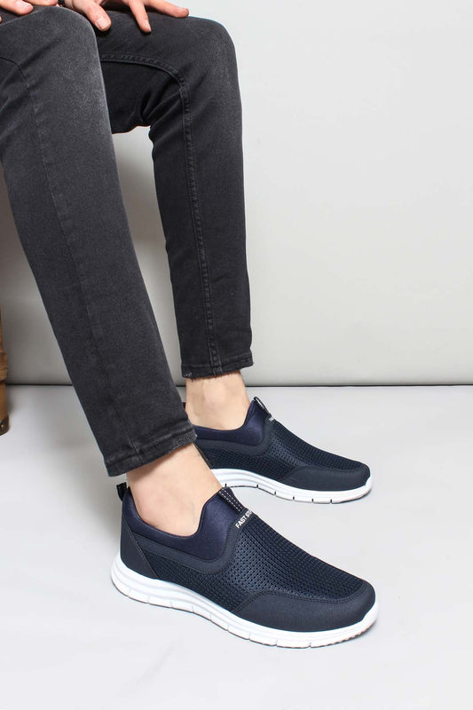 KOALA SYDNEY Men's Navy Athletic Mesh Slip-On Sneakers