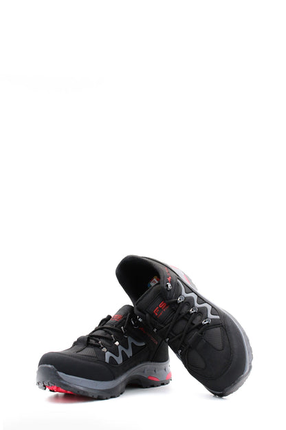 KOALA SYDNEY  Men's Black Outdoor Hiking Shoes with Red Accents -