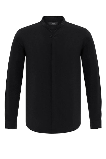 Men's Black Long Sleeve Shirt