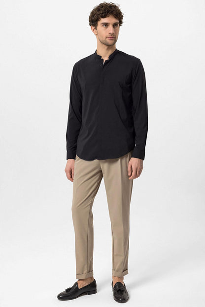 Men's Black Long Sleeve Shirt