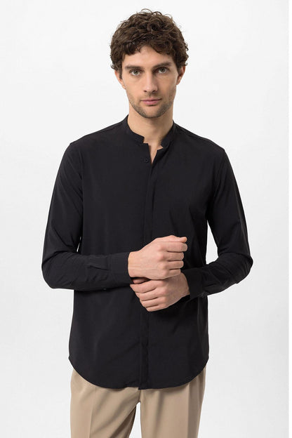 Men's Black Long Sleeve Shirt