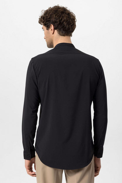 Men's Black Long Sleeve Shirt